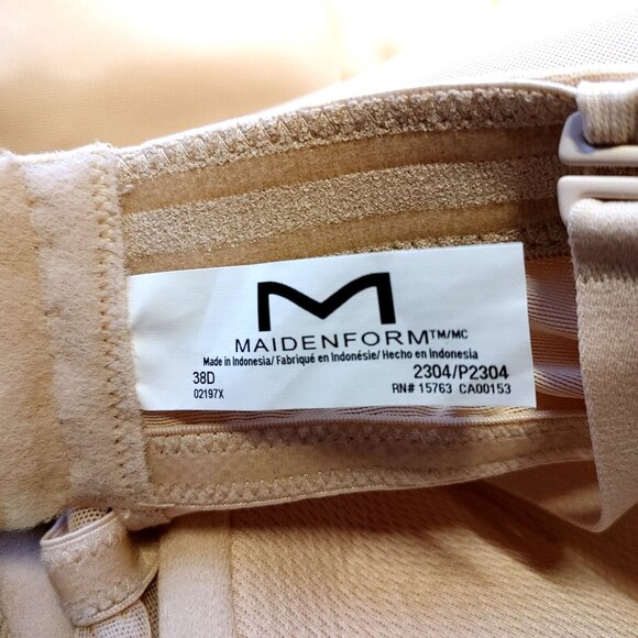 Maidenform Easy Up Firm Control Convertible Strapless Slip 38D Latte Lift NWOT - Picture 5 of 6